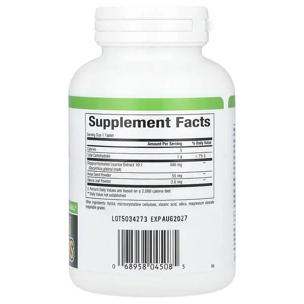 Солодка корінь (Licorice) DGL 90 Chewable Tablets Natural Factors vit0004914 - фото 2
