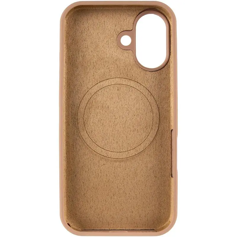 Чехол Epik Silicone Case Full Protective (AA) V2 with MagSafe для Apple iPhone 17 (6.3) Бежевый / Desert Gold - фото 3