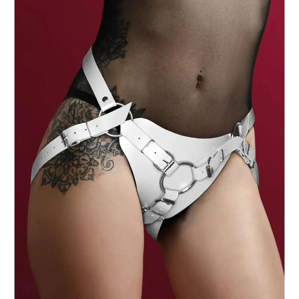 Труси для страпона Feral Feelings Strap-on Harness White - фото 3
