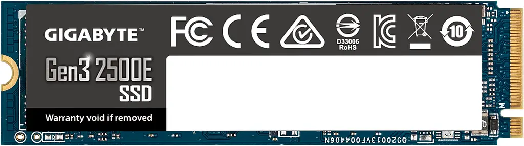 Накопичувач SSD Gigabyte Gen3 2500E M.2 PCIe NVMe 3.0 x4 3D TLC 500GB (G325E500G)