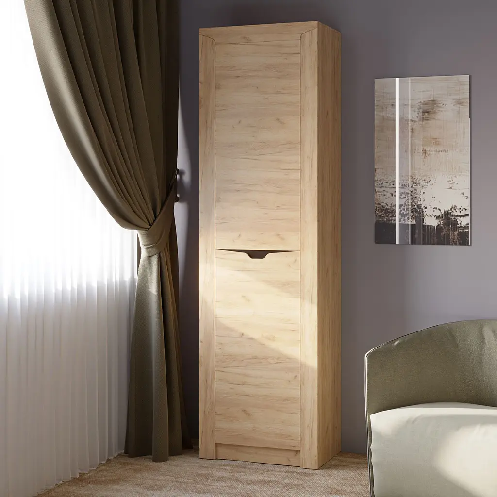 Шафа-пенал Еверест Ліберті права дуб крафт золотий (EVR-2271) - фото 2