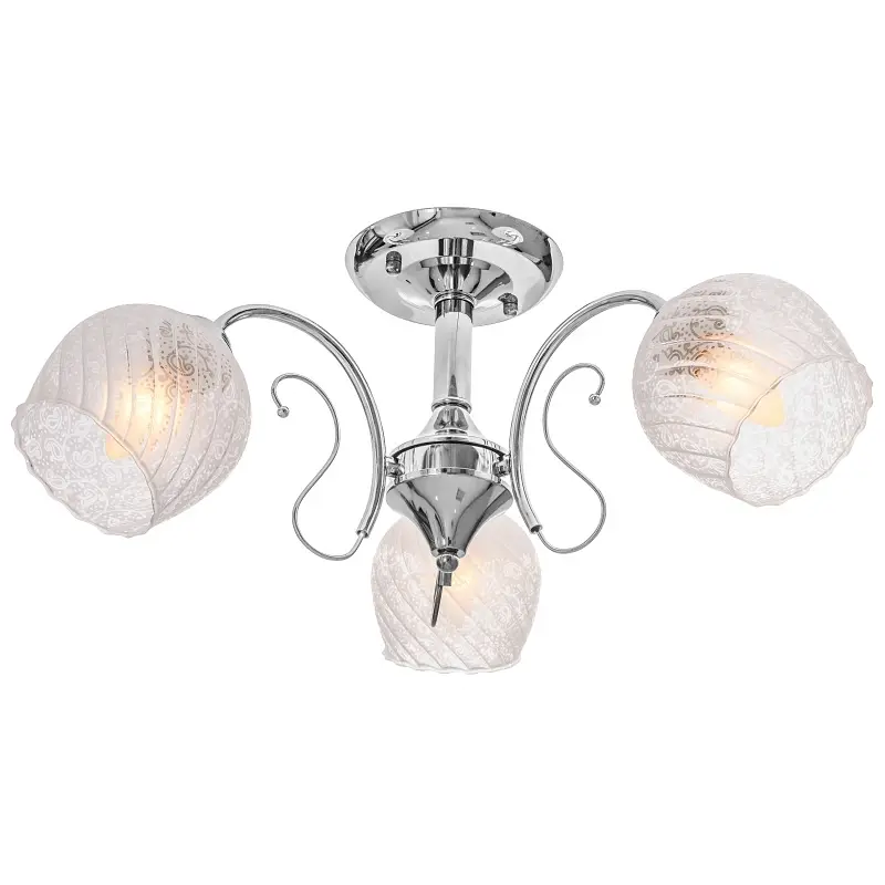 Люстра потолочная Brille в спальню E27 60W CH (LK-567C/3) - фото 4