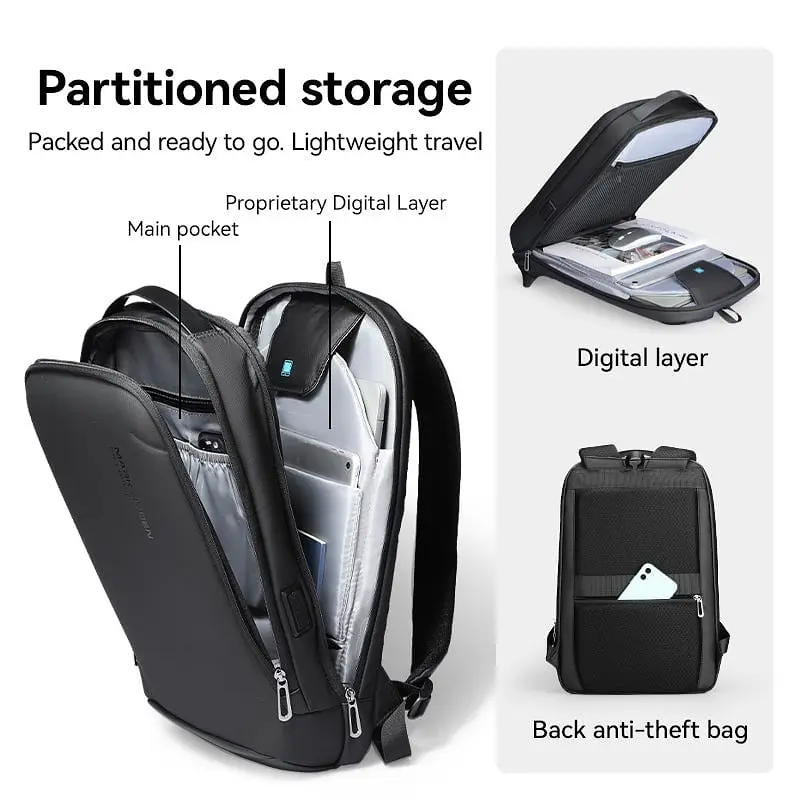 Рюкзак міський Mark Ryden 9008SJ 17л з відсіком для ноутбука 17,3" і USB Black (16268) - фото 8