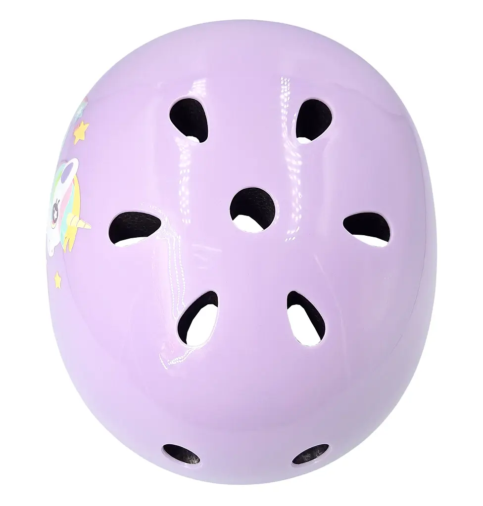 Комплект дитячий шолом та захист Yongkang GB24429-2009 S (5-9 р) фіолетовий єдиноріг (G0001135) - фото 6