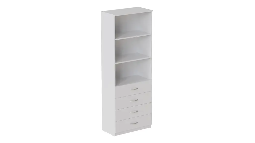 Шафа Анжело Ferrum-decor на 3 полиці з 4 ящика 1900x700x380 ДСП Біла 16 мм (FRD-105019) - фото 2