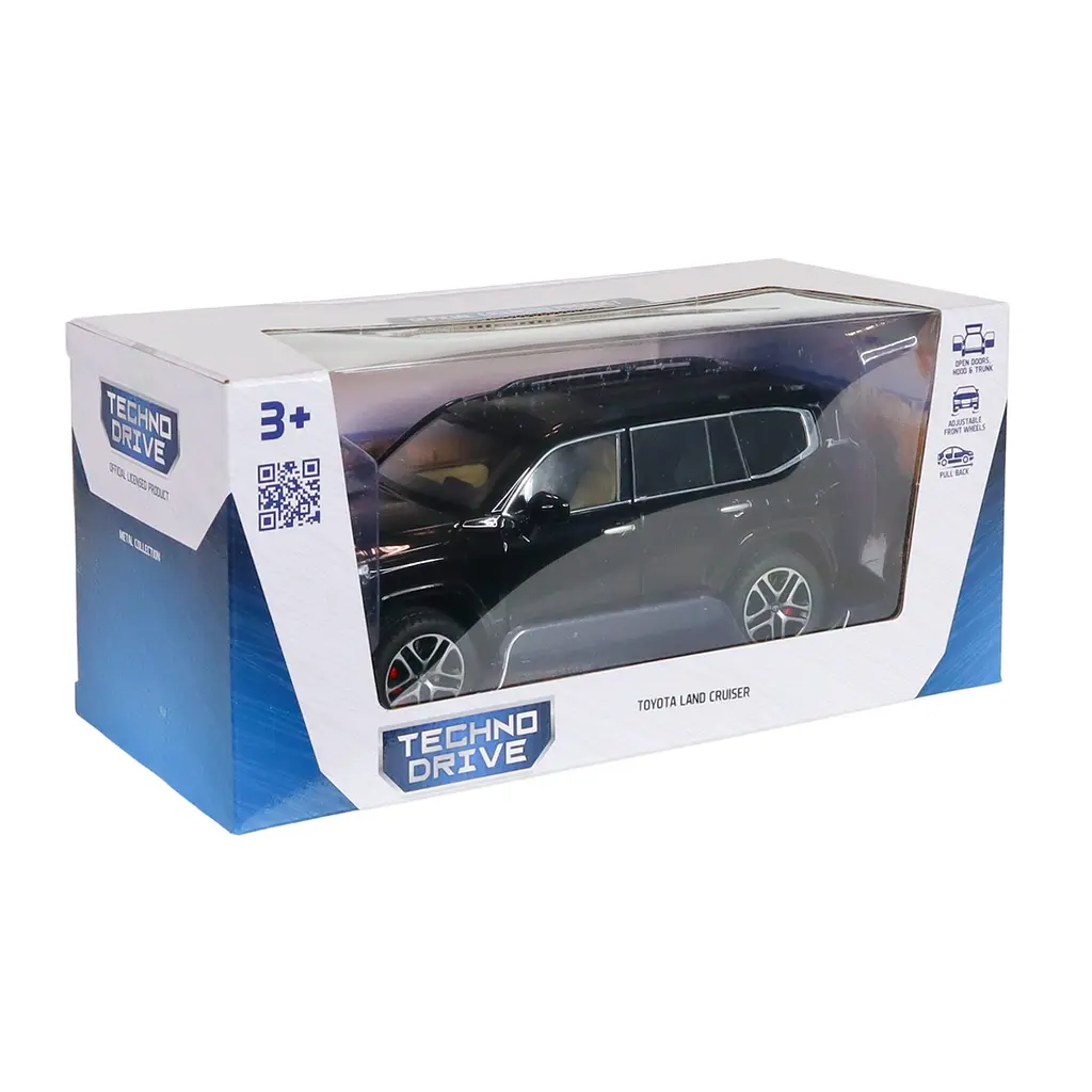 Автомодель TechnoDrive Toyota Land Cruiser 1:24 чорна (KM08222) - фото 14