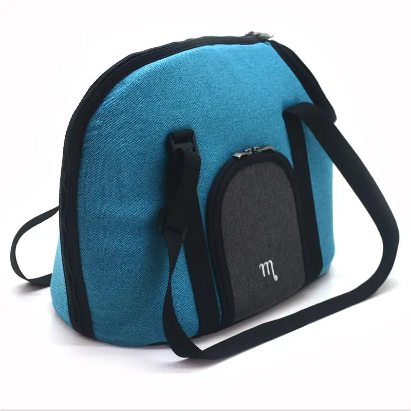 Сумка переноска Zoo-hunt Магнус для кошек и малых пород собак №2 27х47х35 см бирюза - фото 5