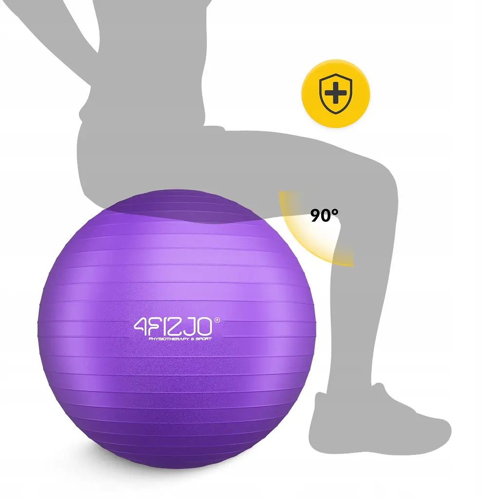 Мяч для фитнеса (фитбол) 4FIZJO 75 см Anti-Burst Violet (P-5905973404815) - фото 7