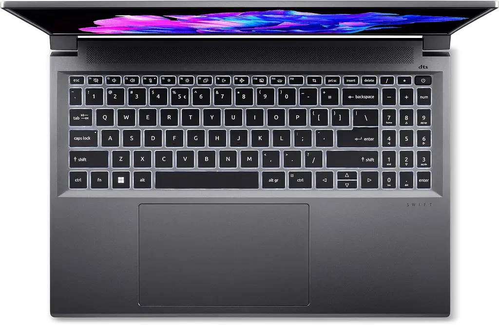 Ноутбук Acer Swift X SFX16-61G 16' 3.2K OLED, AMD R7-7840HS, 16GB, F1TB, NVD3050-6, Win11, сірий (NX.KN8EU.004) - фото 3
