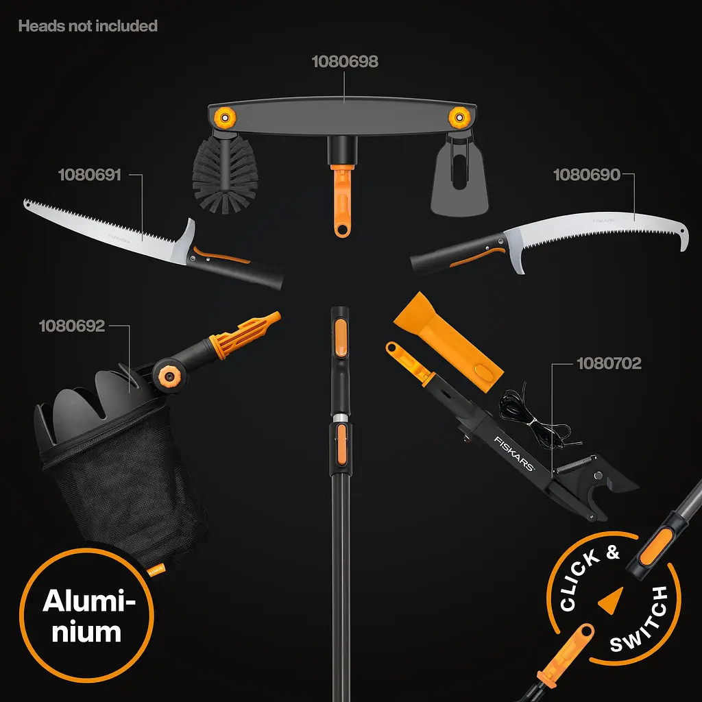 Телескопічний тримач Fiskars OneClick 4 м (1080672) - фото 4