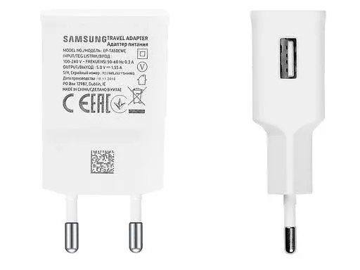 Мережевий зарядний пристрій Samsung (1USB, 1.55А) White (EP-TA50EWE) OEM (EP-TA50EWE-OEM) - фото 2
