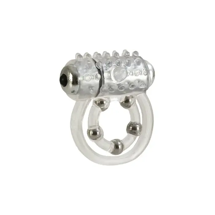 Подвійне віброкільце CalExotics Maximus Ring 5 Stroker Beads, 6х2.5 см (прозорий) - фото 6