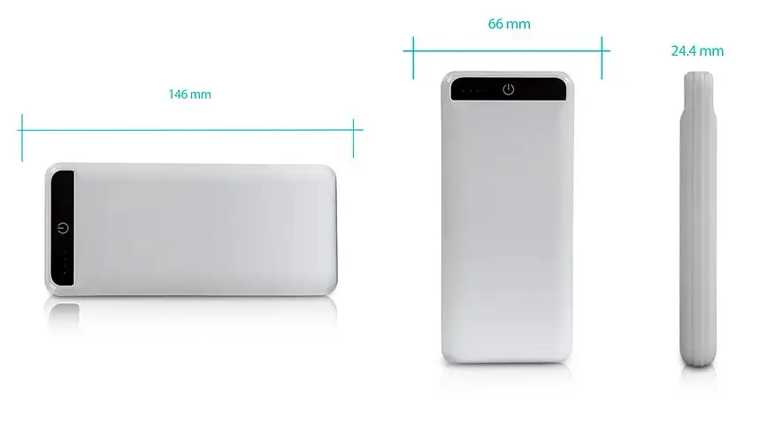 Універсальна зарядна батарея S-link IP-G21 20000Mah Power Bank з ліхтариком (Білий) - фото 3