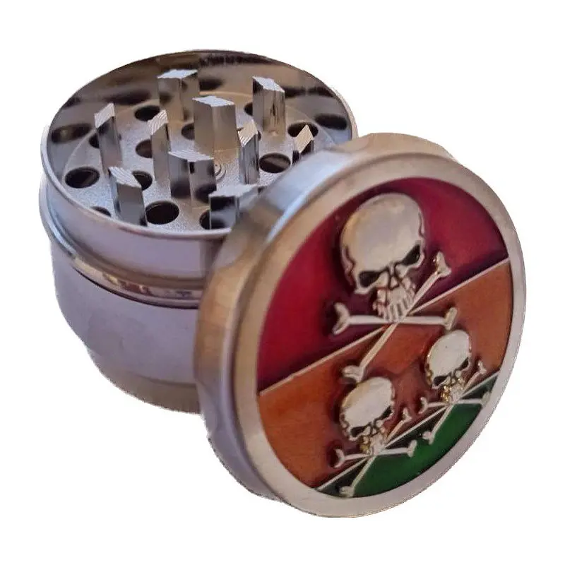 Гриндер для измельчения табака Ashtray HL-200 Черепа Silver (10878) - фото 2