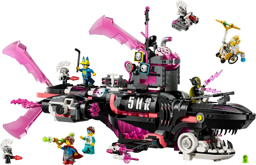 Конструктор LEGO DREAMZzz Ужасающая подлодка «Акула» 1413 деталей (71500) - фото 5
