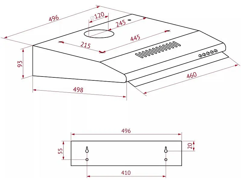 Витяжка Perfelli PL 5144 BG LED - фото 8