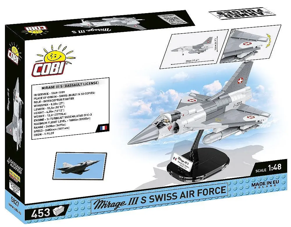 Конструктор COBI самолет Mirage IIIS Swiss Air Force 5827 - фото 6