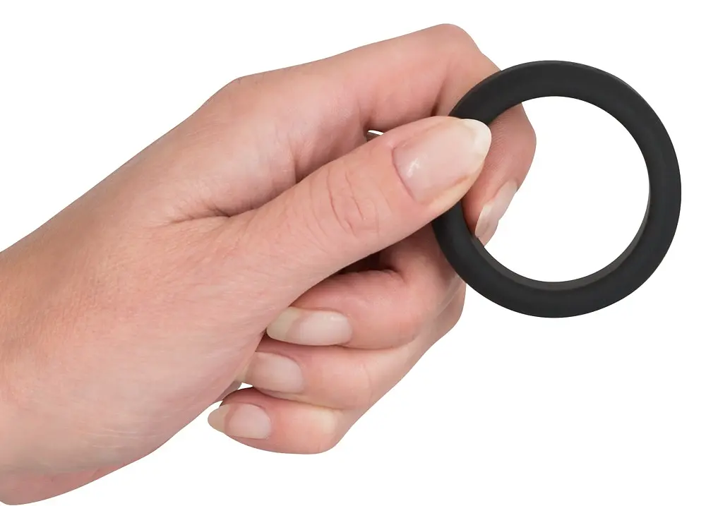 Ерекційне кільце Black Velvets Cock Ring 3.8 см чорний - фото 6