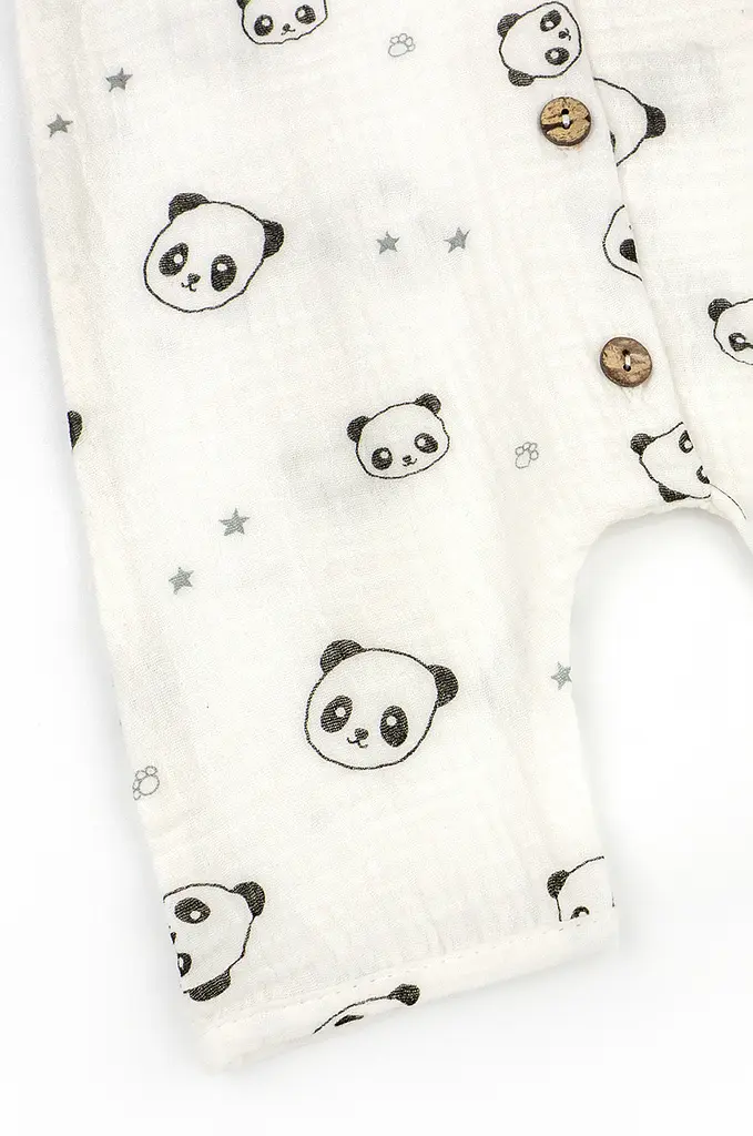 Дитячий пісочник на кокосових ґудзиках Panda муслін - фото 4