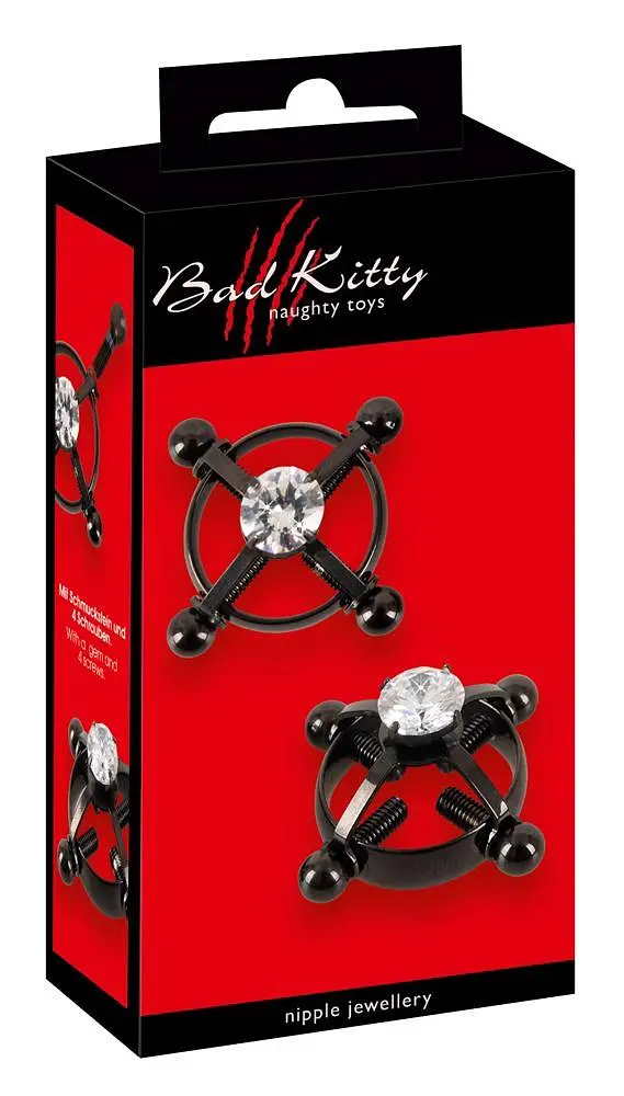 Зажимы на соски Bad Kitty Nipple Jewellery черный - фото 7