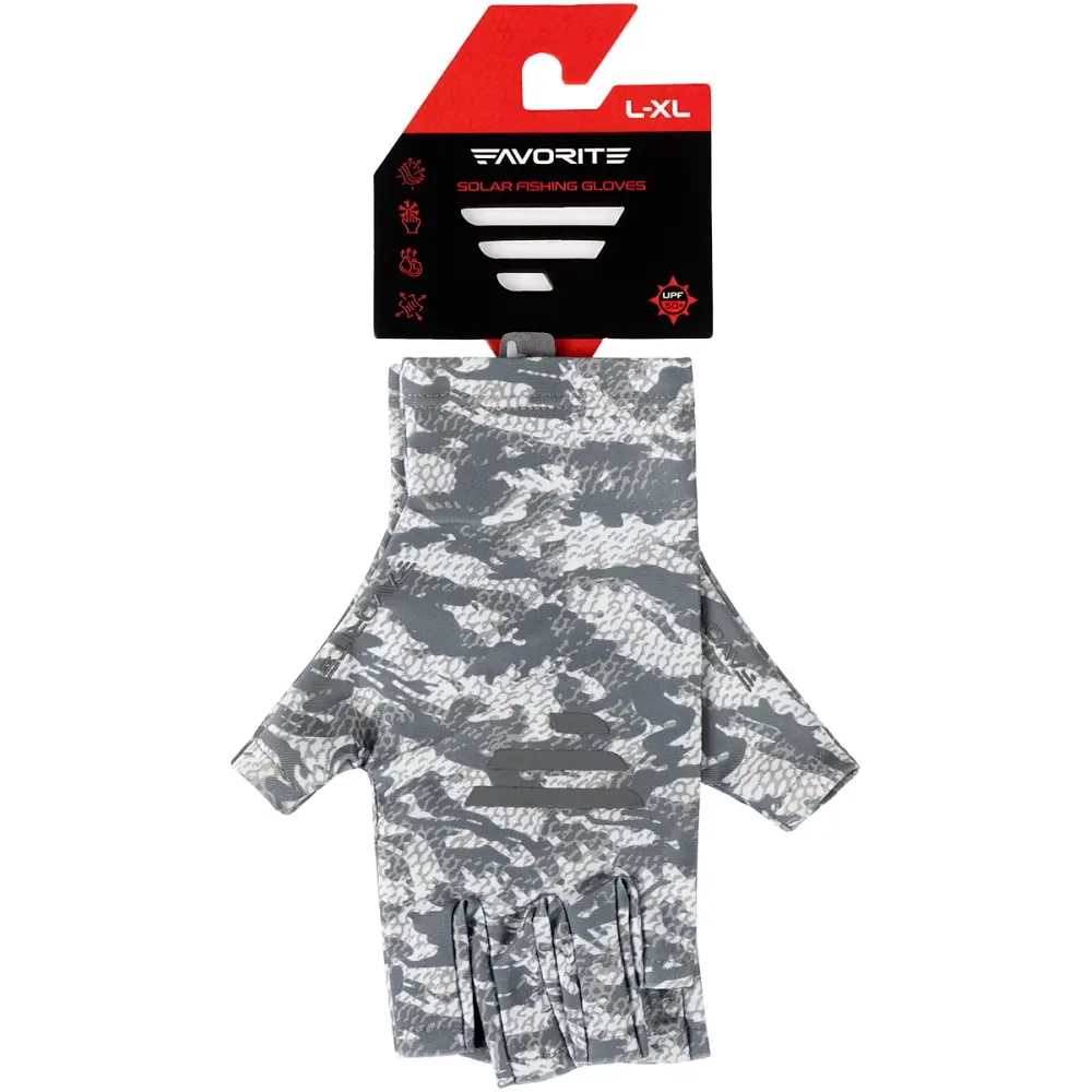 Рукавички Favorite Solar Fishing Gloves 5 Cut S/M к:grey - фото 5