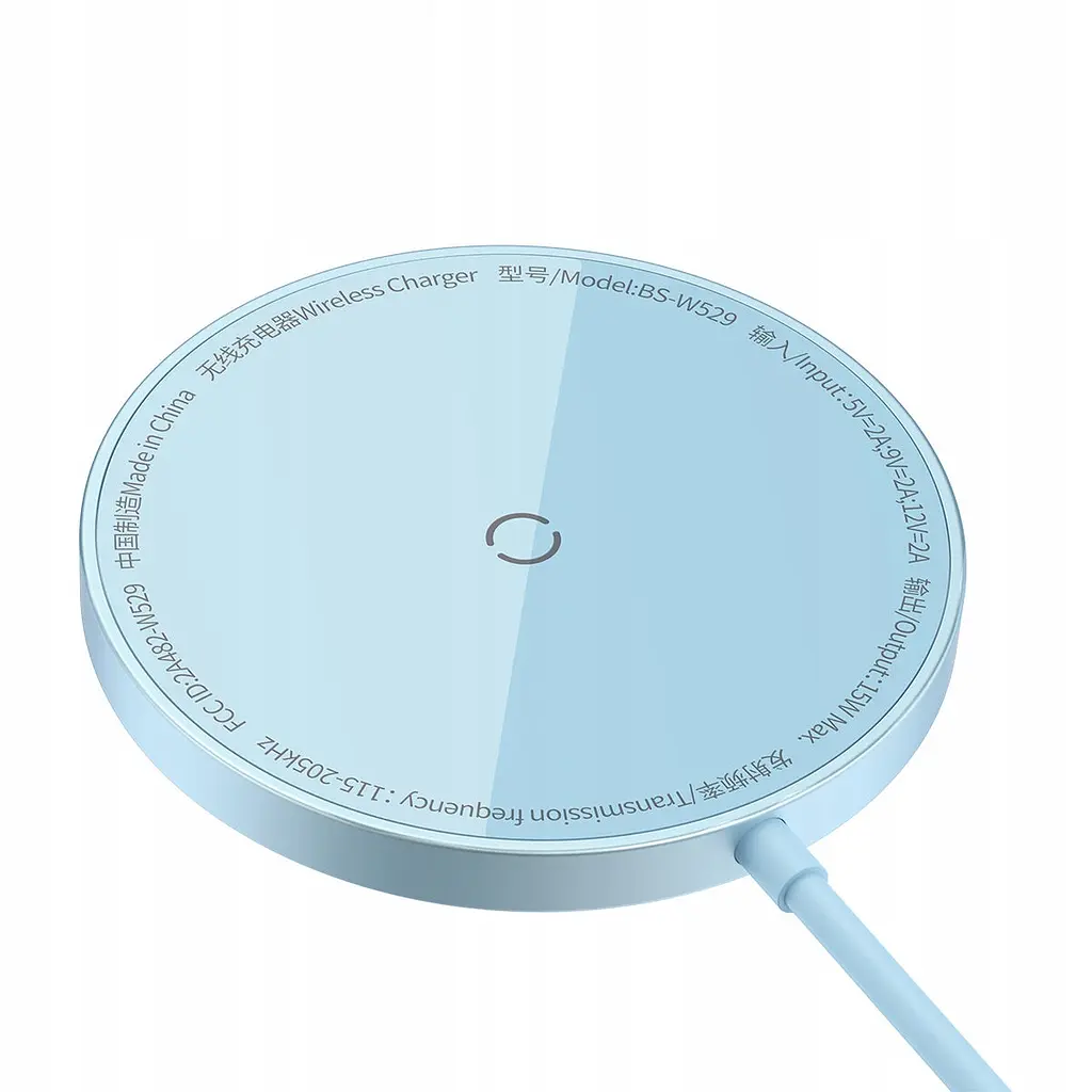 Бездротове зарядне Baseus Simple Mini 3 Magnetic Charger 15 W Galaxy CCJJ040303 блакитне - фото 3