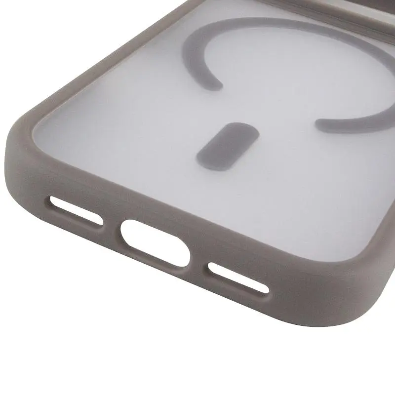 TPU+PC чохол Metal Buttons with MagSafe для Apple iPhone 17 Pro Max (6.9") Сірий / Grey - фото 5