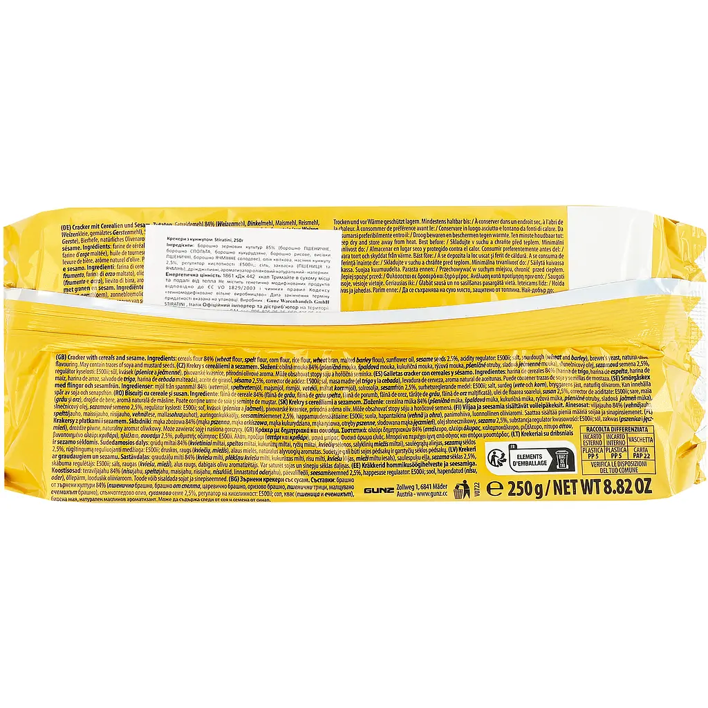 Печиво Stiratini Крекер з кунжутом 250 г  - фото 2