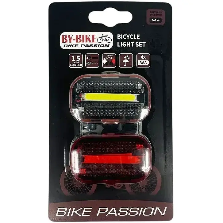 Ліхтарик блимавка на батарейках Good Bike By-Bike Three водозахисний комплект COB LED 2 шт. (99173-IS) - фото 8