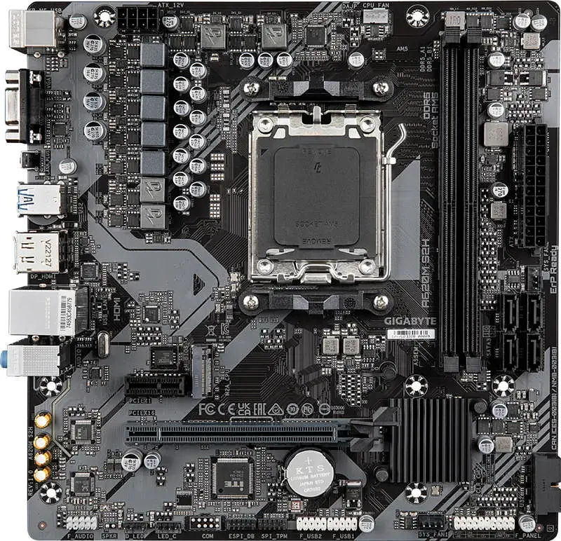 Gigabyte Материнська плата GIGABYTE A620M S2H sAM5 A620 2xDDR5 M.2 HDMI DP D-Sub mATX