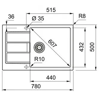 Кухонна мийка Franke Sirius 2.0 S2D 611-78 XL (143.0671.747) з тектонайта - врізна - Бежева - фото 2