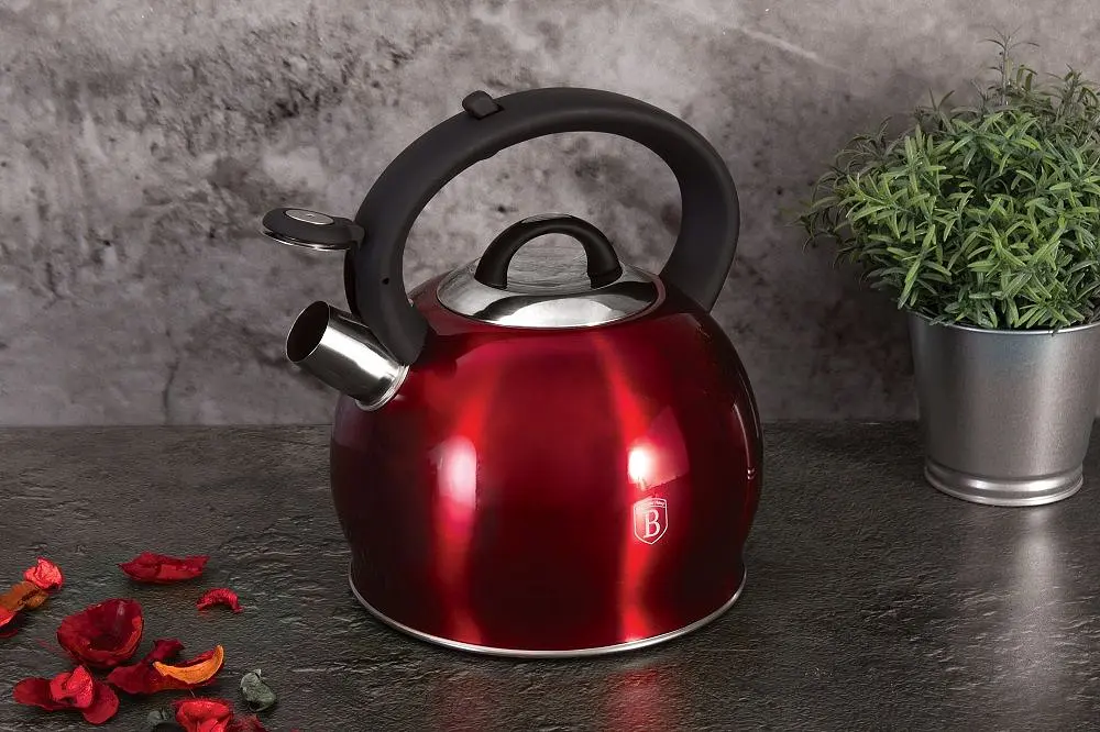 Чайник Berlinger Haus Metallic Line Burgundy Edition зі свистком 3 л червоний (BH 1074N) - фото 4