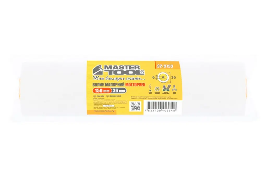 Валик малярный мольтопрен Mastertool 6 х 35 х 150 мм (в упаковке 5 шт.) - фото 3