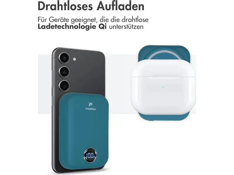 Зовнішній акумулятор (Power Bank) Imoshion MagSafe 10000mAh Blue (8720922183033) - фото 5