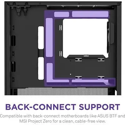 Корпус для ПК NZXT H3 Flow All Black (CC-H31FB-01) - фото 7