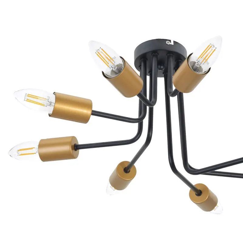 Люстра потолочная Brille E27 60W BK (BL-590C/8) - фото 5