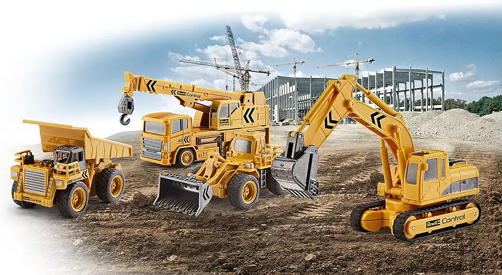 Экскаватор Revell Mini RC Digger с одноковшовой лопатой на управлении желтый 23496 - фото 6