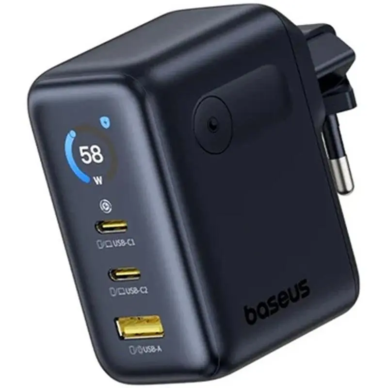 МЗП PicoGo AE21 Fast Charger 100W (1USB-A/2C) + кабель Type-C to Type-C (E0121B) Cosmic Black Baseus teh0029609 - фото 3