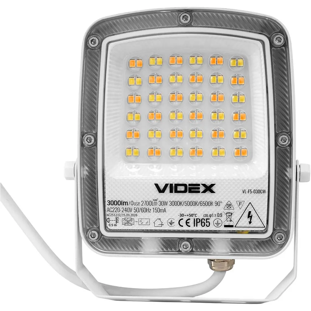 Світлодіодний прожектор Videx F5 30W White (VL-F5-030CW) [168710] - фото 2
