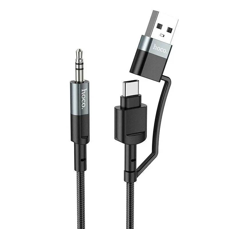 Кабель Hoco Type-C + USB 2-in-1 digital audio conversion cable UPA23 1m, DAC