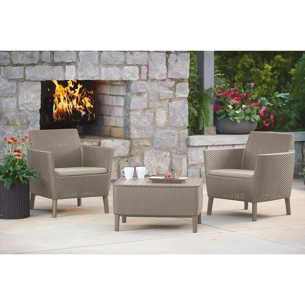 Комплект садових меблів Allibert Keter Salemo balcony set капучіно - пісок - фото 4