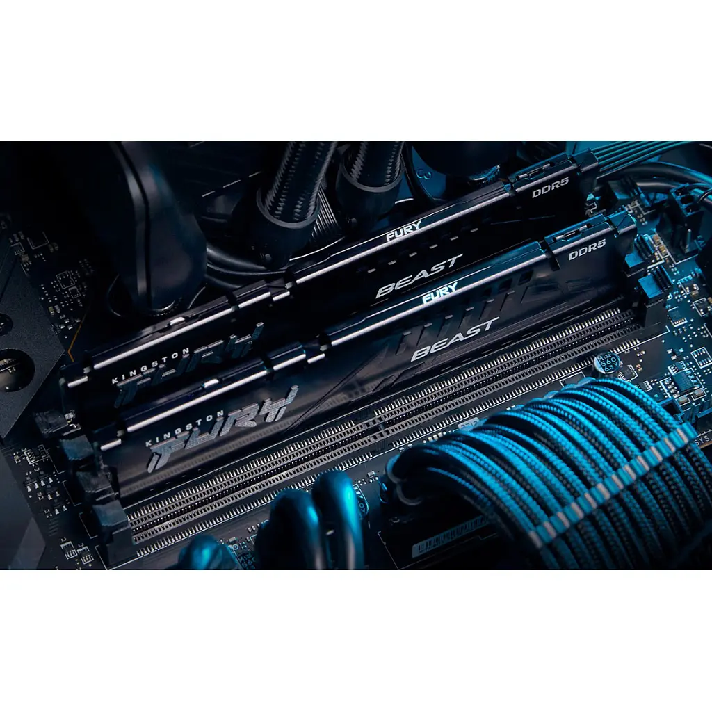 Модуль памяти для компьютера DDR5 64GB (2x32GB) 5200 MHz Beast Black Kingston Fury (ex.HyperX) (KF552C40BBK2-64) - фото 5