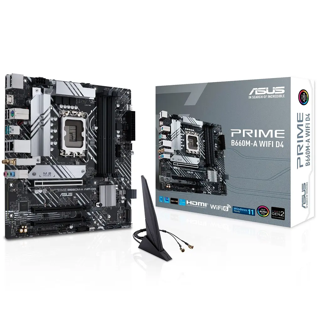 ASUS Материнська плата PRIME B660M-A WIFI D4 s1700 B660 4xDDR4 M.2 HDMI DP Wi-Fi BT mATX - фото 7