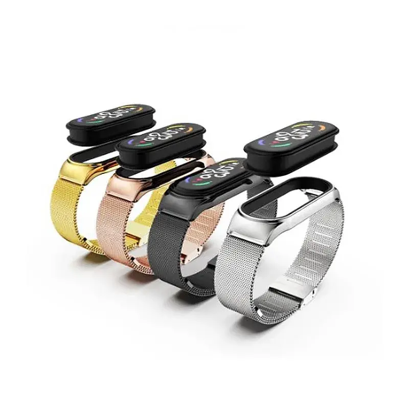 Ремінець до фітнес браслета BeCover Metal для Xiaomi Mi Smart Band 7 Gold (707495) - фото 4