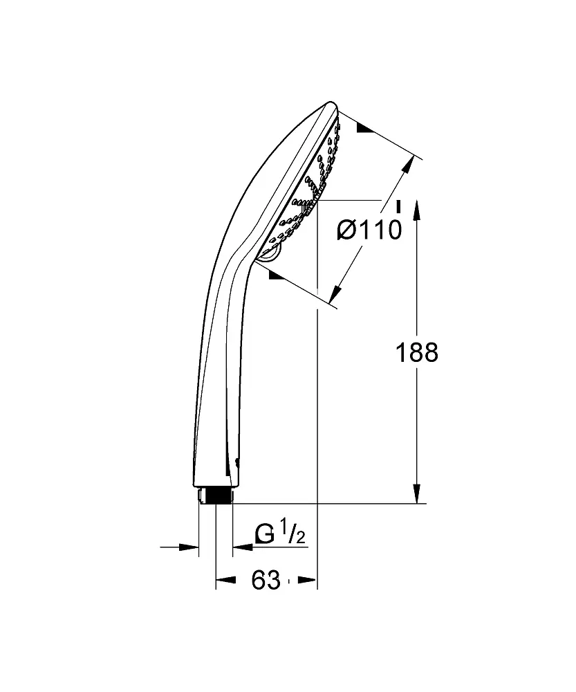 Ручний душ Grohe Euphoria 110 Massage 26513000, Білий - фото 2