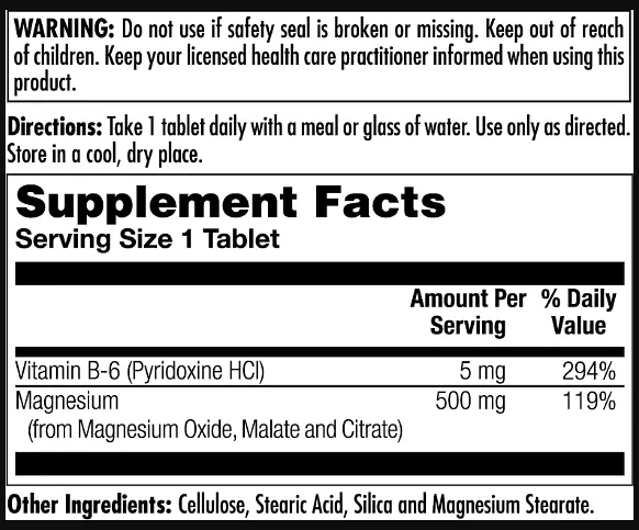 Минералы KAL Magnesium Sustained Release Triple Source 500 мг 100 таблеток - фото 2