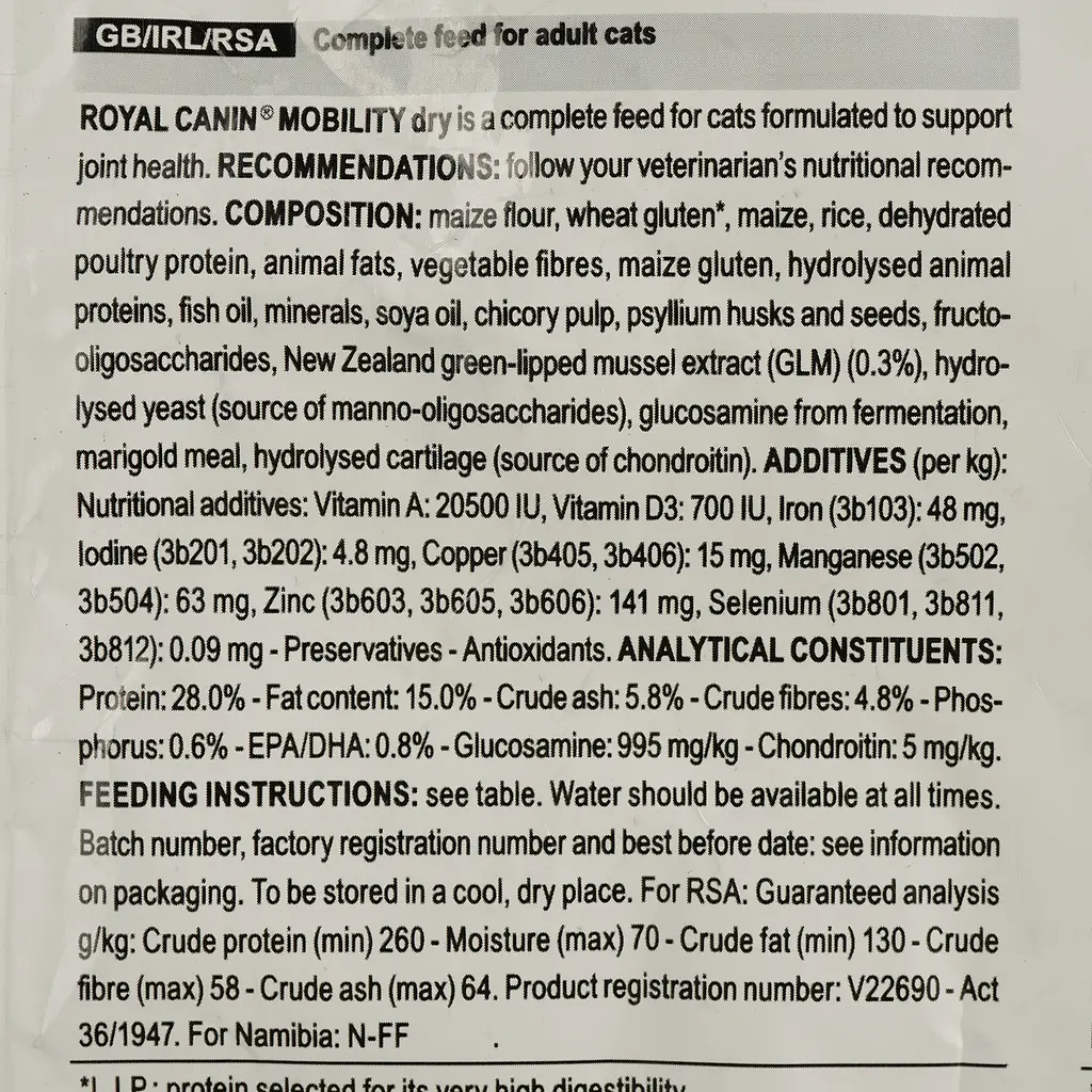 Сухой лечебный корм для кошек при заболеваниях опорно-двигательной системы Royal Canin Cat Mobility Feline, 2 кг (3946020) - фото 4