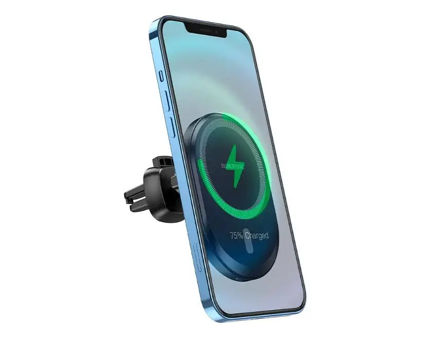 Автомобільний тримач для телефону з бездротовою зарядкою Borofone BH201 MagSafe 5W-15W - фото 8