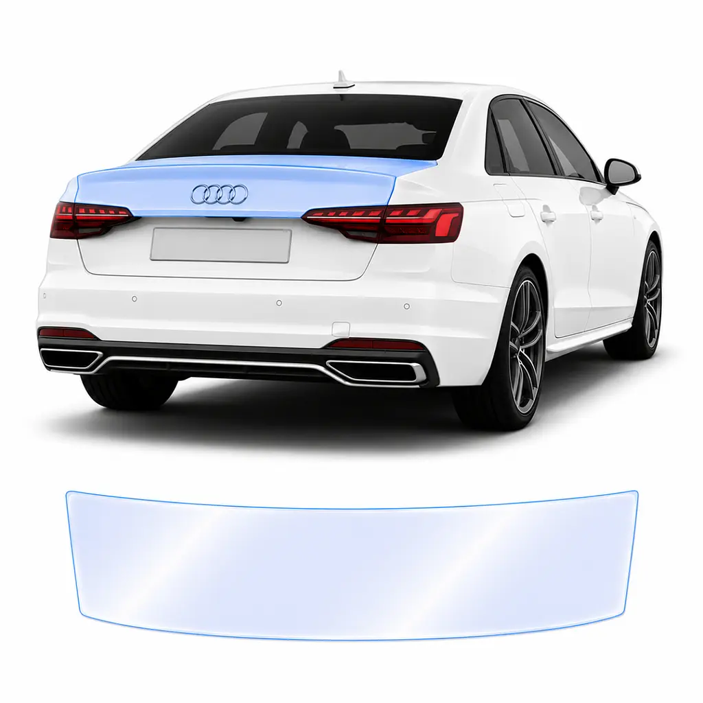 Антигравійна захисна бронеплівка за лекалами для Audi A4 B9 facelift 2020-2025 - зона кришки багажника