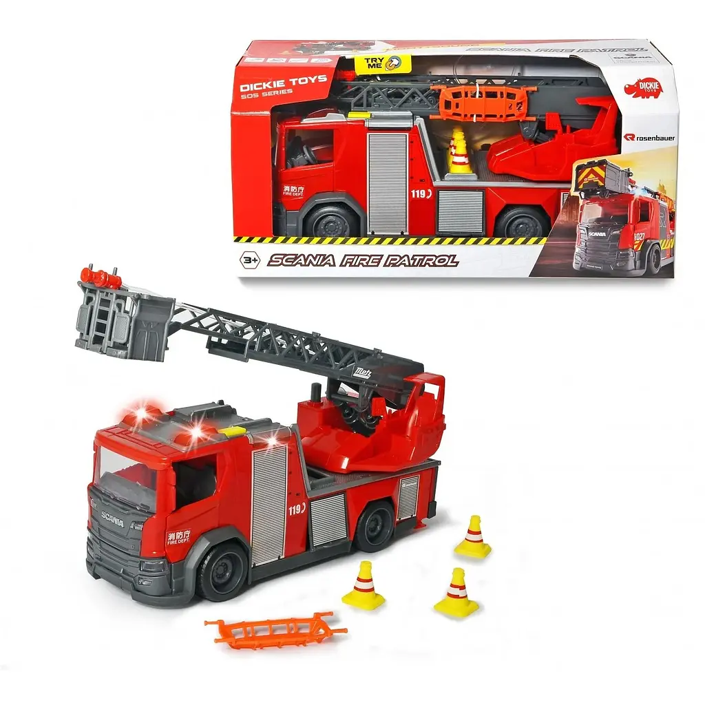 Пожежна машина Dickie Toys Сканія з телескопічною драбиною (3716017) - фото 2